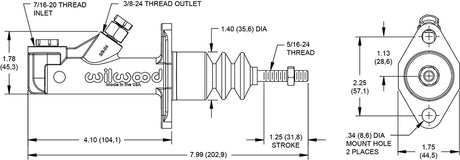 Wilwood Brakes 260-15091 Brake Master Cylinder||260-15091_1.Jpg||86||w6426015091||845803