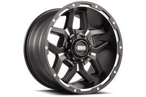 Product of Grid Wheels 17x9 Black With Natural Accents Wheel - Not Applicable Bolt Pattern 