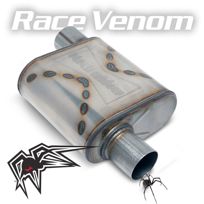 Product of Black Widow Exhaust BWOOR-33 Race Venom Stainless Steel Exhaust Muffler 
