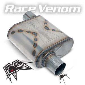 Product of Black Widow Exhaust BWOOR-33 Race Venom Stainless Steel Exhaust Muffler 
