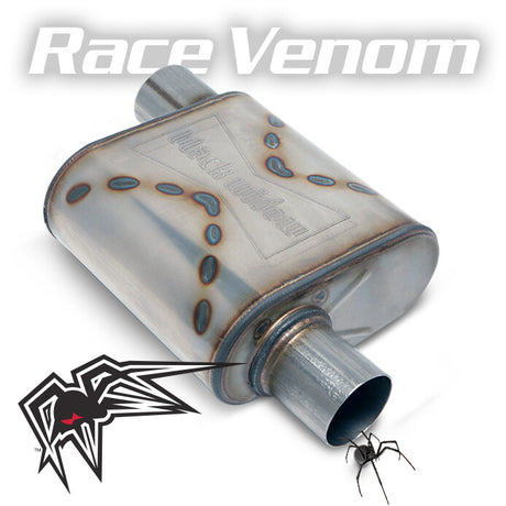 Product of Black Widow Exhaust BWOOR-33 Race Venom Stainless Steel Exhaust Muffler 