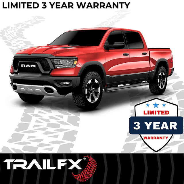 Product of TrailFX A1551B TFX 4" Oval Tube Side Steps Nerf Bar With Surface Steps 