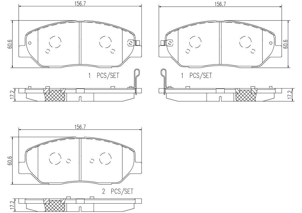 Product of Brembo P30072N Brake Pad - Set Of 4 