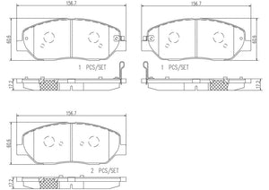 Product of Brembo P30072N Brake Pad - Set Of 4 