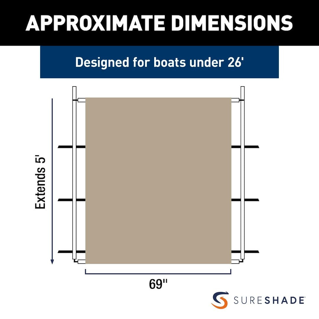 Product of Taylor Made 2021026264 Boat T-Top Shade Extension