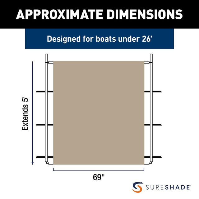 Product of Taylor Made 2021026264 Boat T-Top Shade Extension