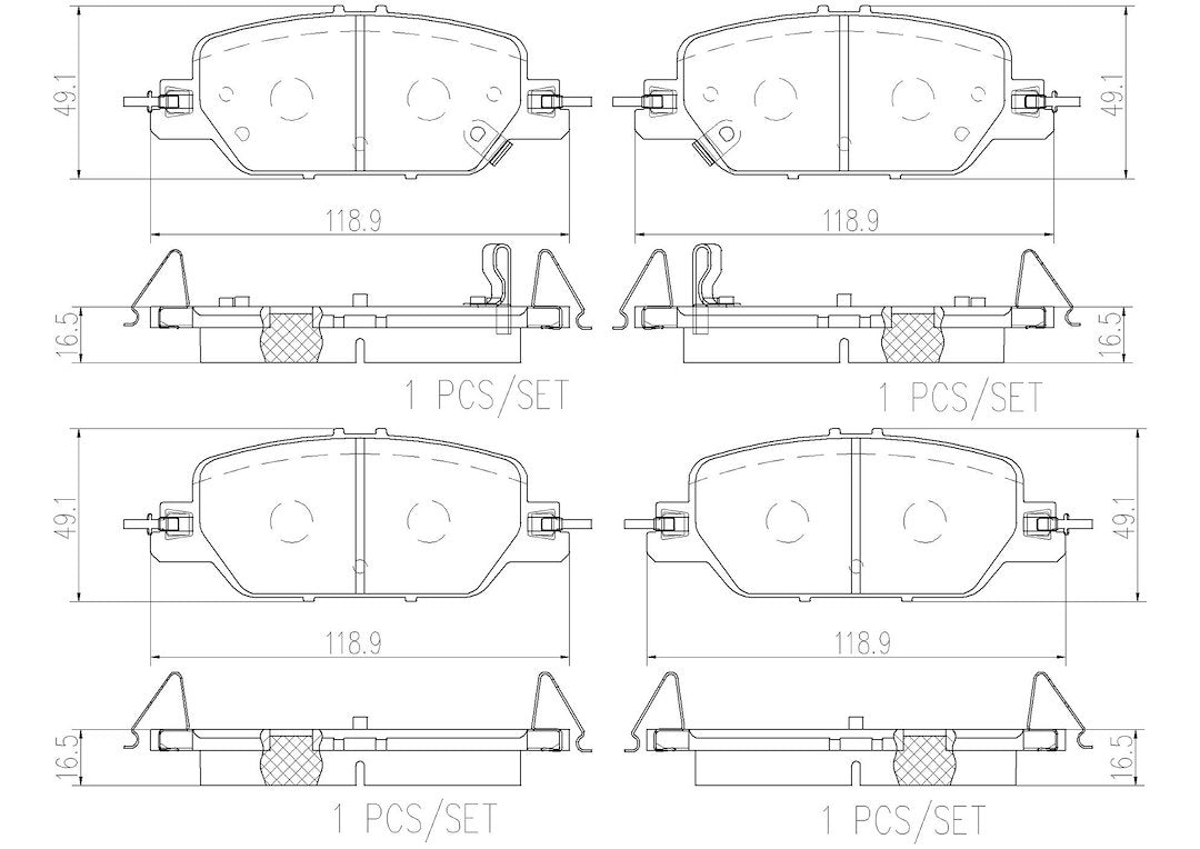 Product of Brembo P28097N Brake Pad - Set Of 4 