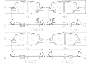 Product of Brembo P28097N Brake Pad - Set Of 4 