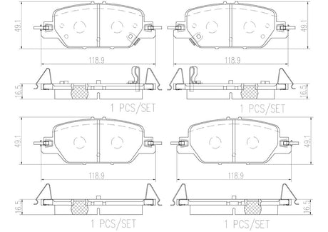 Product of Brembo P28097N Brake Pad - Set Of 4 
