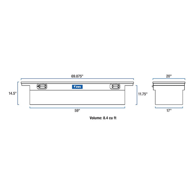 Product of UWS TBS-69-LP-PH-MB Low Profile Toolbox 