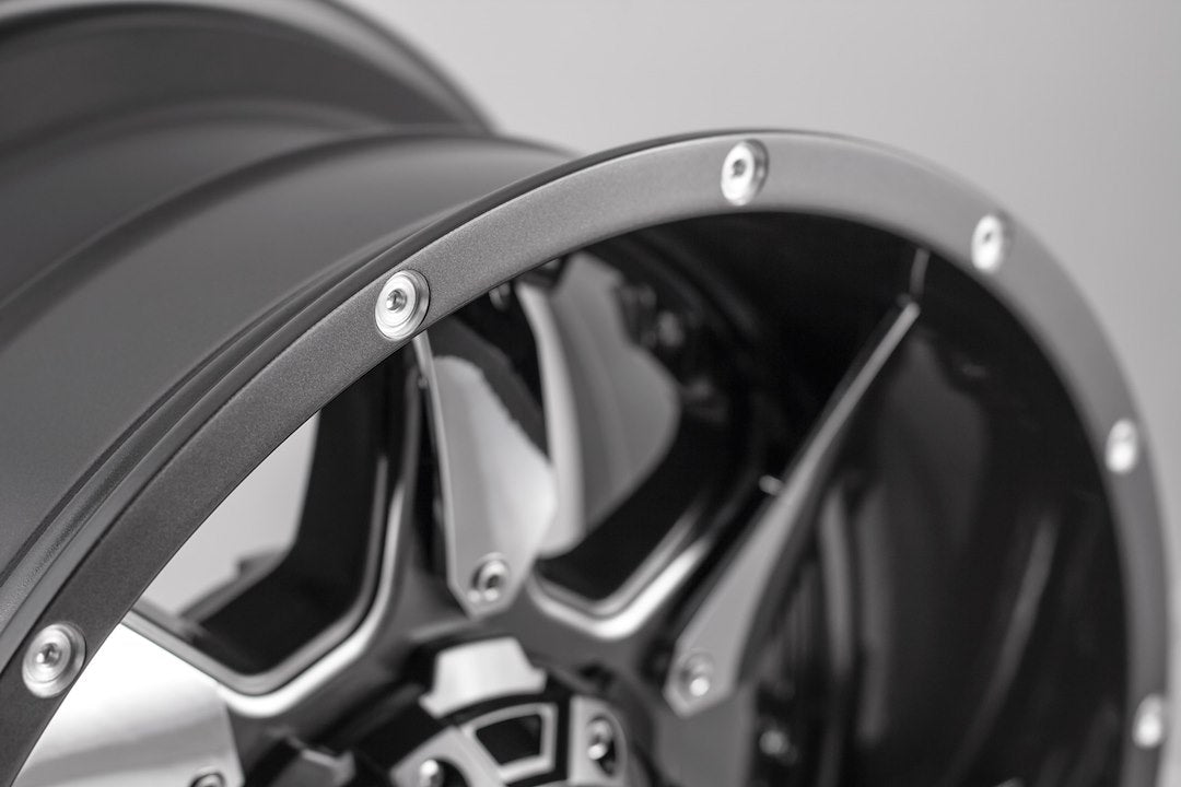 Product of Grid Wheels 24x14 Graphite With Natural Accents Wheel - 5x5.00 Bolt Pattern 
