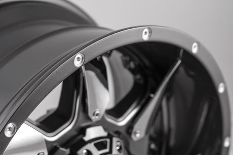 Product of Grid Wheels 24x14 Graphite With Natural Accents Wheel - 5x5.00 Bolt Pattern 