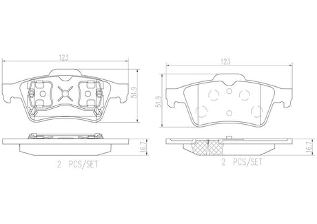 Product of Brembo P59044N Brake Pad - Set Of 4 