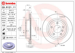 Product of Brembo 09R12111C02 Vented 1 Piece Brake Rotor 