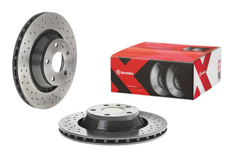 Product of Brembo 0997681XC02 Xtra Vented Cross Drilled 1 Piece Brake Rotor 