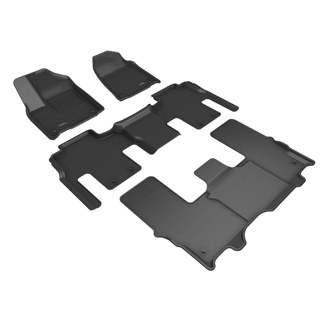 Product of 3D Mats KAGU L1JP02801509 Black Thermoplastic Rubber Of Carbon Fiber Texture Floor Liner 