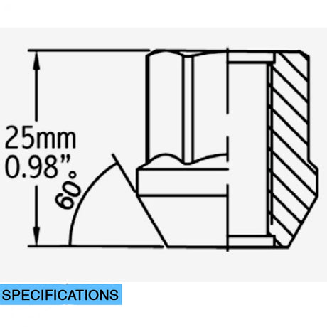 Product of Coyote Wheel Accessories 601167 60 Degree Conical 9/16x18 Lug Nut 