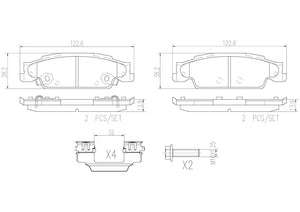 Product of Brembo P09007N Brake Pad - Set Of 4 