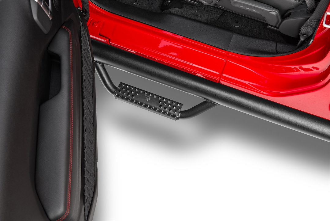 Product of N-Fab J0764 W2W Series Nerf Bar With Drop Down Steps 
