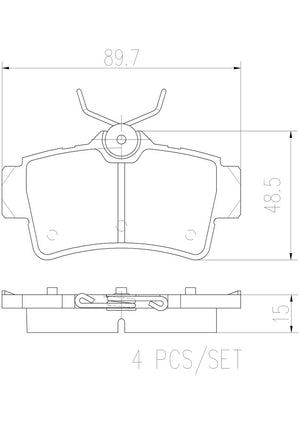 Product of Brembo P24155N Brake Pad - Set Of 4 