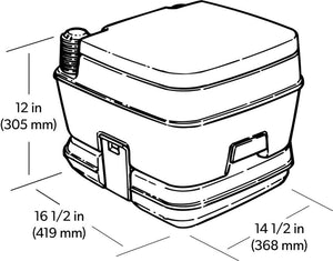 Product of Dometic Outdoor Division 9108554387 Portable Manual Toilet , 12 Inch 