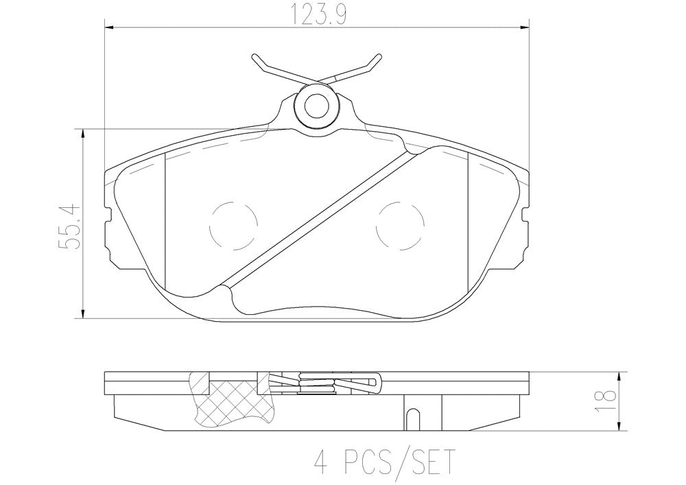 Product of Brembo P24124N Brake Pad - Set Of 4 