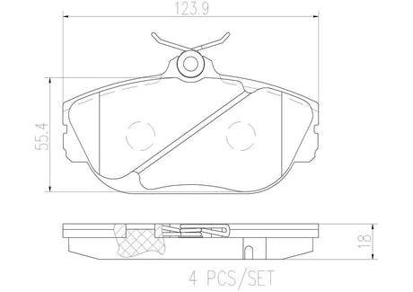 Product of Brembo P24124N Brake Pad - Set Of 4 