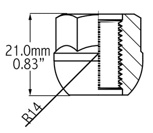 Product of Coyote Wheel Accessories 691145 Radius/ Ball Seat 12x1.5 Lug Nut 