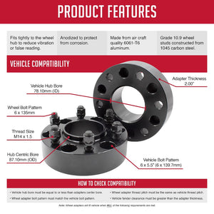 Coyote Wheel Accessories 6550-6135h-E Wheel Adapter||6550-6135h-E_Features.Jpg||89||rev65506135he||1029194