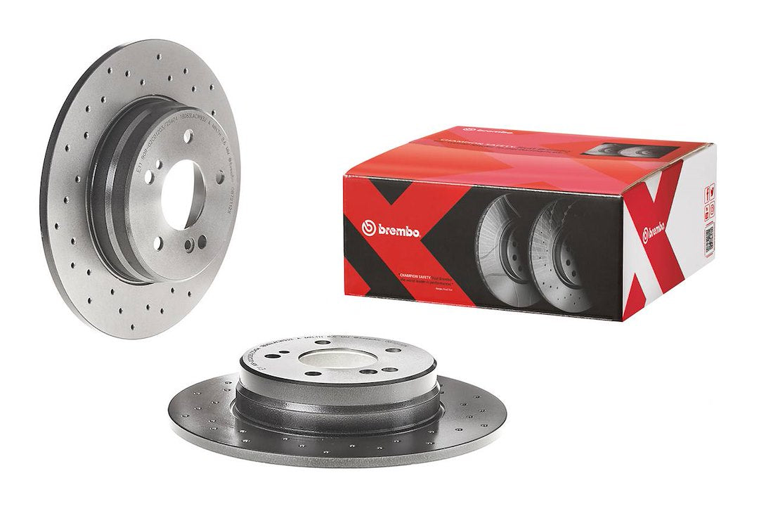 Product of Brembo 0872112XC02 Xtra Solid Cross Drilled 1 Piece Brake Rotor 