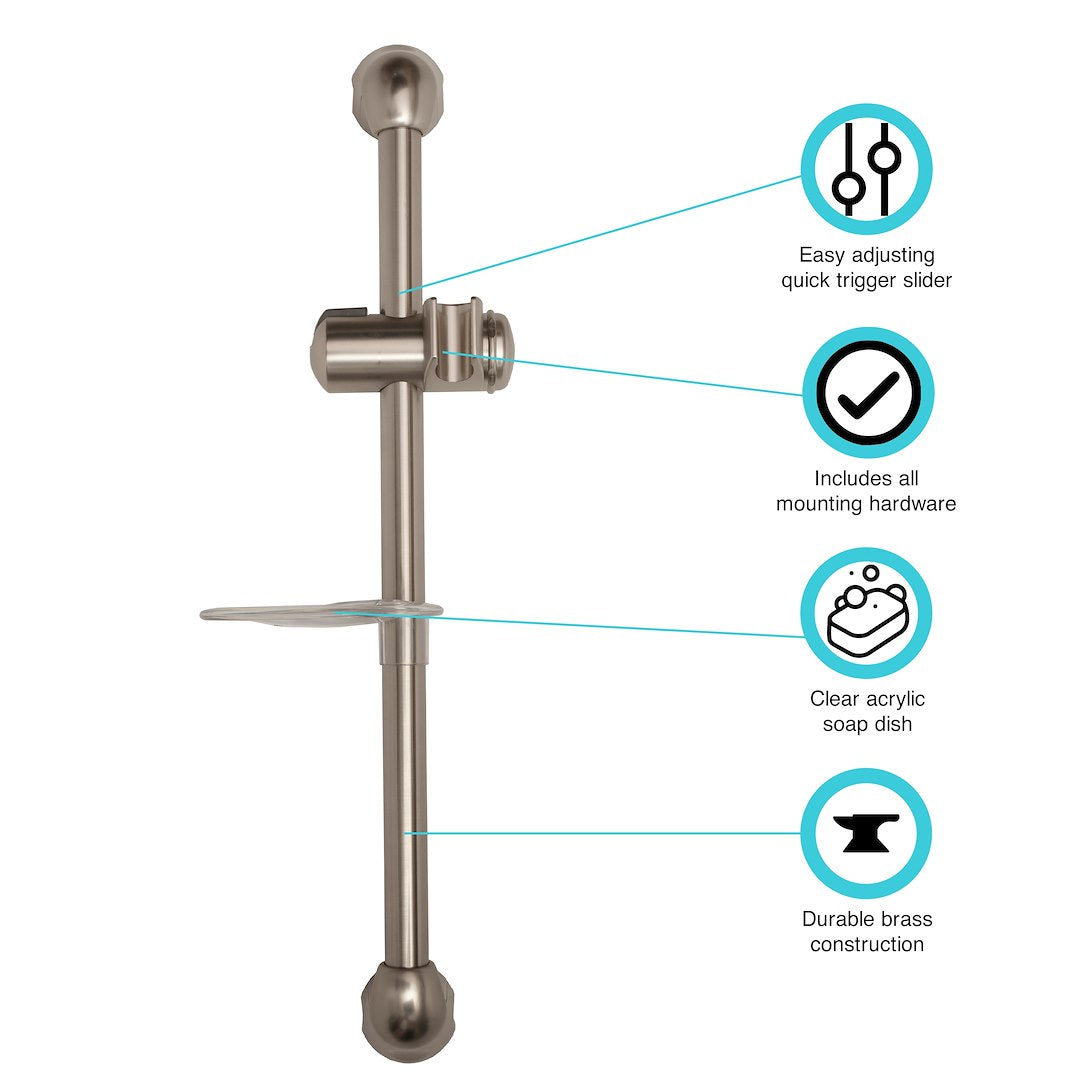 Product of Dura Faucet Df-Sa300cl-Sn Shower Head Slide Bar