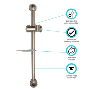 Product of Dura Faucet Df-Sa300cl-Sn Shower Head Slide Bar