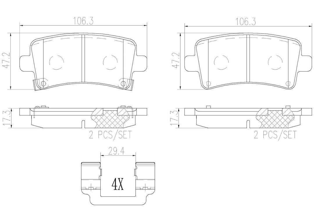 Product of Brembo P59060N Brake Pad - Set Of 4 