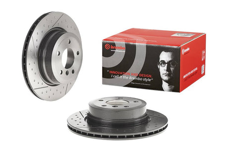 Product of Brembo 09C31521C02 Vented Cross Drilled 1 Piece Brake Rotor 