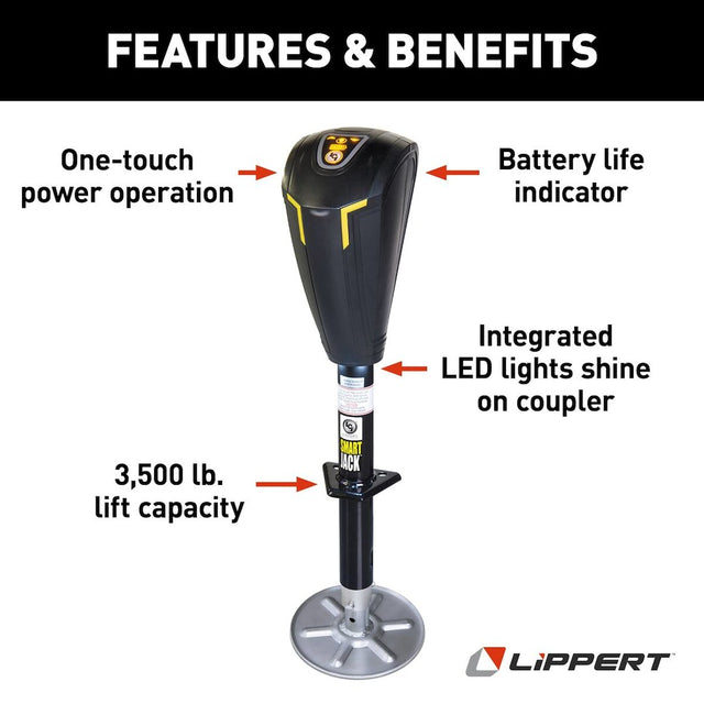 Product of Lippert Components 643589 3500 Pound Electric Trailer Tongue Jack 