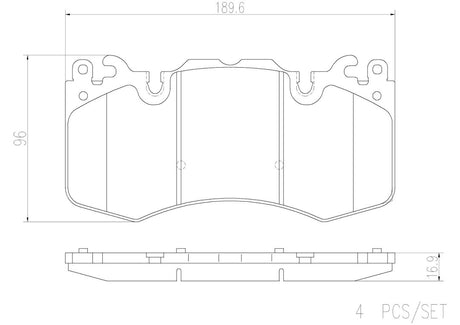 Product of Brembo P44023N Brake Pad - Set Of 4 