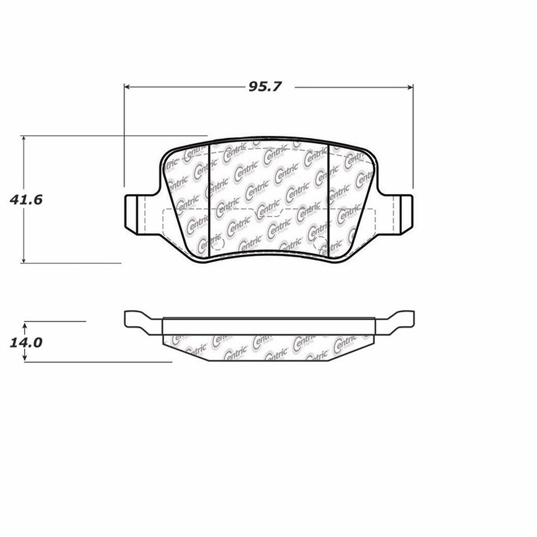 Product of Stop Tech/ Power Slot 104.13580 Performance Brake Pad - Set Of 4 