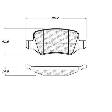 Product of Stop Tech/ Power Slot 104.13580 Performance Brake Pad - Set Of 4 