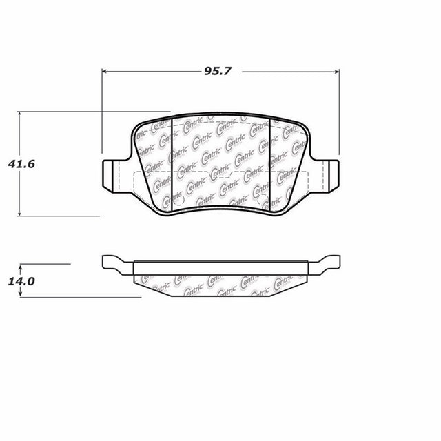 Product of Stop Tech/ Power Slot 104.13580 Performance Brake Pad - Set Of 4 