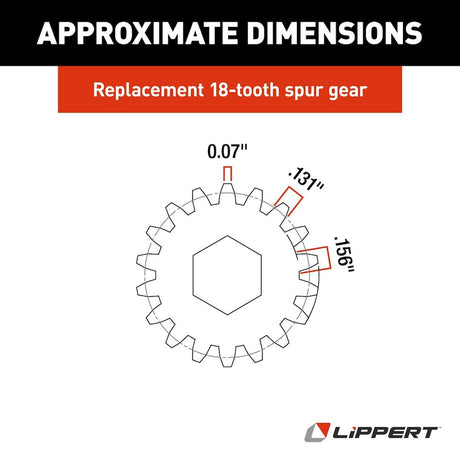 Product of Lippert Components 122739 Slide Out Gear