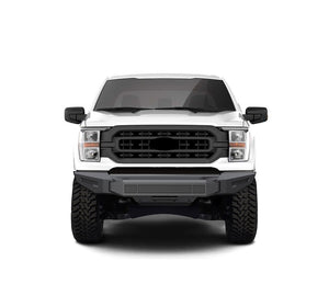 Product of Black Horse Offroad AFB-F121-BU Armour II Steel Matte Powder Coated Bumper 