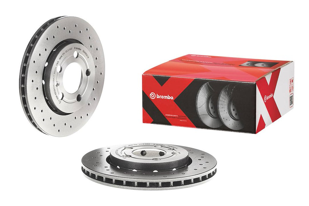 Product of Brembo 09A6521XC02 Xtra Vented Cross Drilled 1 Piece Brake Rotor 
