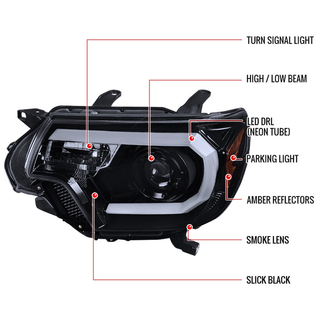 Spec-D Tuning 2lhp-Tac12g-Tm Headlight Assembly||2lhp-Tac12g-Tm_8.Jpg||93||sdthptac12gtm||1274513