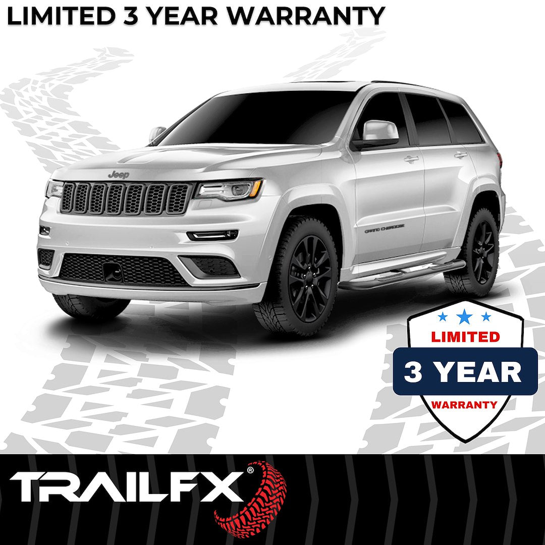 Product of TrailFX A0023B TFX Round Tube Side Steps Nerf Bar With Surface Steps 