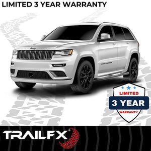 Product of TrailFX A0023B TFX Round Tube Side Steps Nerf Bar With Surface Steps 