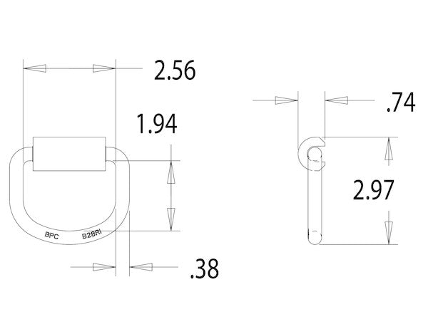 Buyers Products B28f D-Ring||b28f_1.Jpg||86||b83b28f||1200026