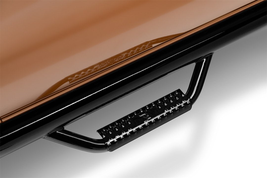 Product of N-Fab F17124CC-6 Black Gloss Powder Coated Round Nerf Bar - Truck Wheel To Wheel 