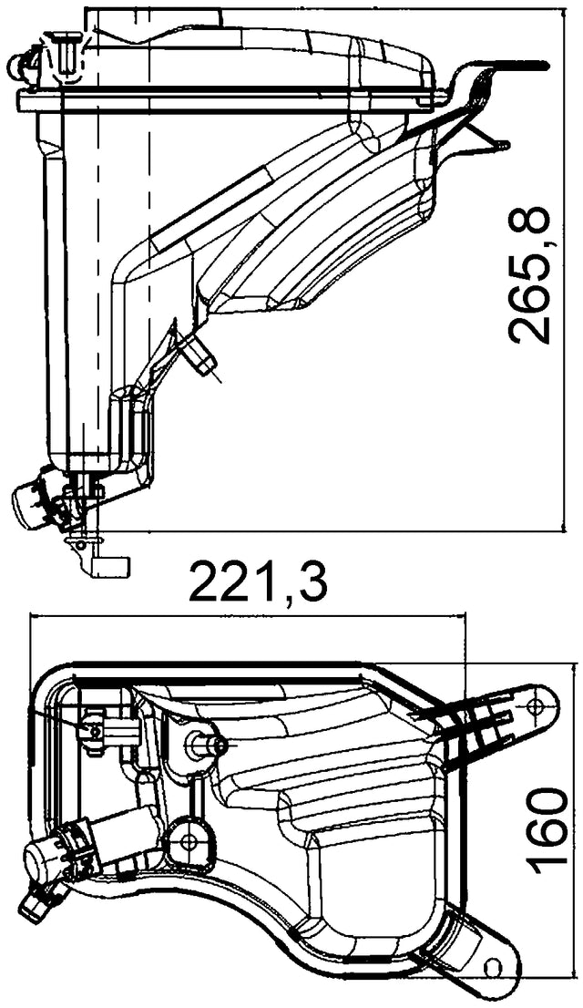 Mahle/ Clevite Crt 207 000s Coolant Reservoir||crt207000s-Fro3-04-20-21.Jpg||85||m25crt207000s||1694024