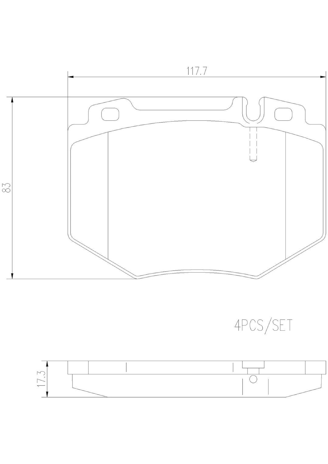 Product of Brembo P50048N Brake Pad - Set Of 4 