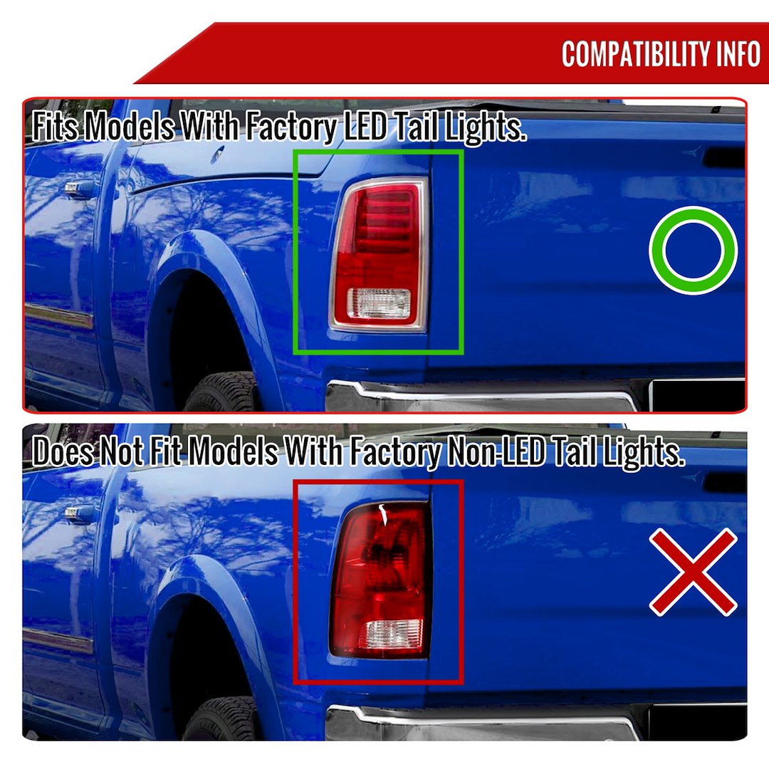 Product of Spec-D Tuning LT-RAM13JMLED-SQ-RS Tail Light Assembly 